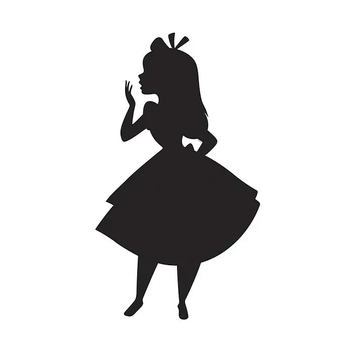 Komar Disney Edition 4 Poster Alice Silhouette - Disney, B x H: 40 x 50 cm - Vorderansicht