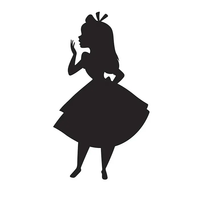 Komar Disney Edition 4 Poster Alice Silhouette - Disney, B x H: 50 x 70 cm - Vorderansicht