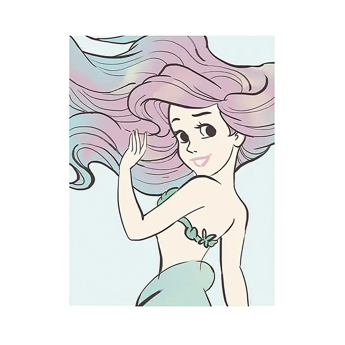 Komar Disney Edition 4 Poster Ariel Aquarell - Disney, B x H: 40 x 50 cm - Vorderansicht