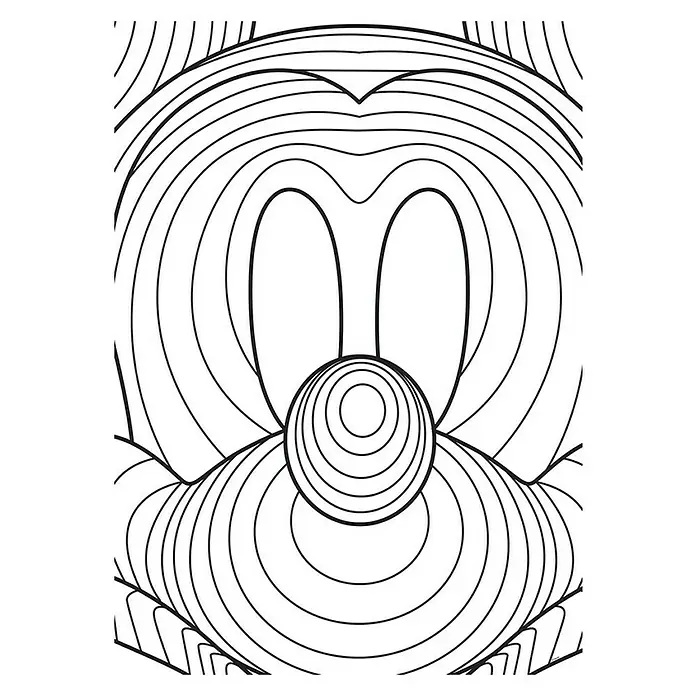 Komar Disney Edition 4 Poster Mickey Mouse Lines - Disney, B x H: 50 x 70 cm - Vorderansicht