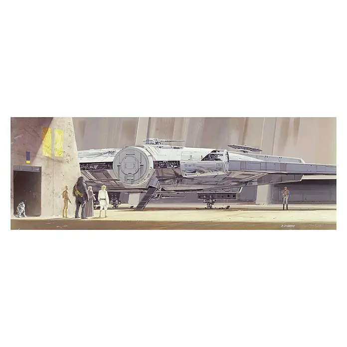 Komar Star Wars Fototapete RMQ Millennium Falcon - 4 -tlg., B x H: 368 x 127 cm, Papier - Vorderansicht