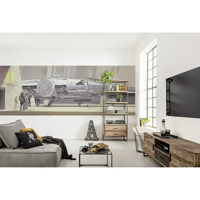 Komar Star Wars Fototapete RMQ Millennium Falcon - 4 -tlg., B x H: 368 x 127 cm, Papier - Stimmungsaufnahme