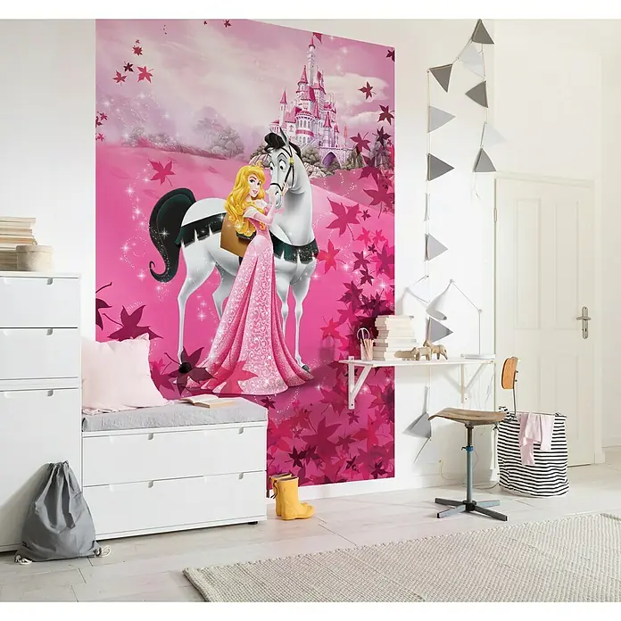 Komar Disney Edition 4 Fototapete Sleeping Beauty - 4 -tlg., B x H: 184 x 254 cm, Papier - Stimmungsaufnahme
