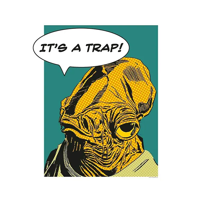 Komar Star Wars Poster Comic Quote Ackbar - Disney, B x H: 50 x 70 cm - Vorderansicht