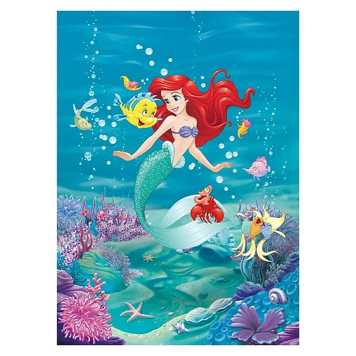 Komar Disney Edition 4 Fototapete Ariel Singing - 4 -tlg., B x H: 184 x 254 cm, Papier - Vorderansicht