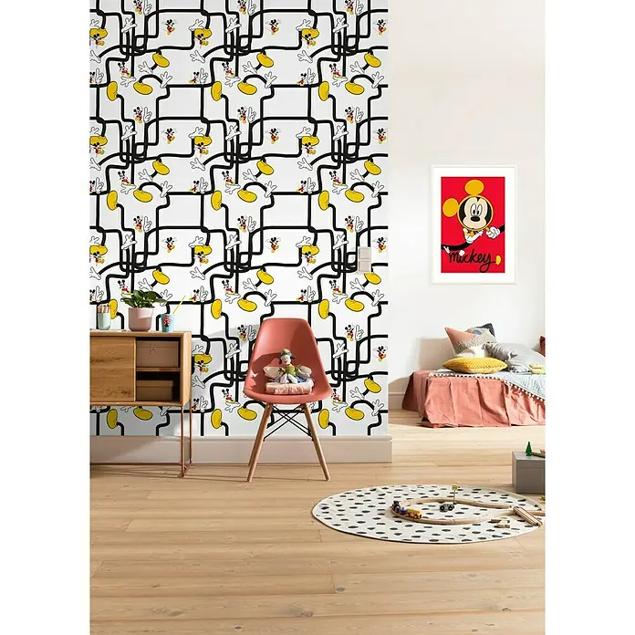 Komar Disney Edition 4 Fototapete Mickey Mouse Foot Labyrinth - 4 -tlg., B x H: 200 x 280 cm, Vlies - Stimmungsaufnahme