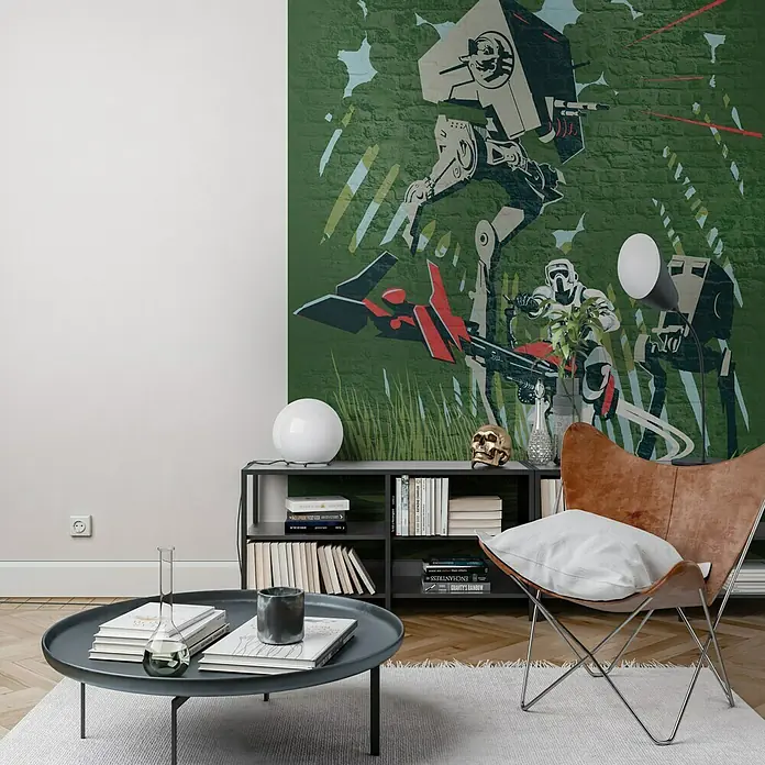 Komar Star Wars Fototapete Concrete Endor - 4 -tlg., B x H: 200 x 280 cm, Vlies - Vorderansicht