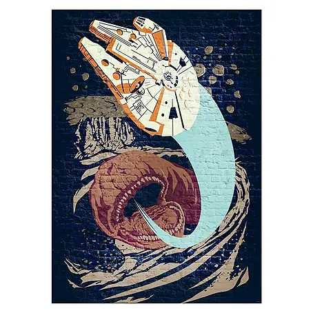 Komar Star Wars Fototapete Concrete Asteroid Worm