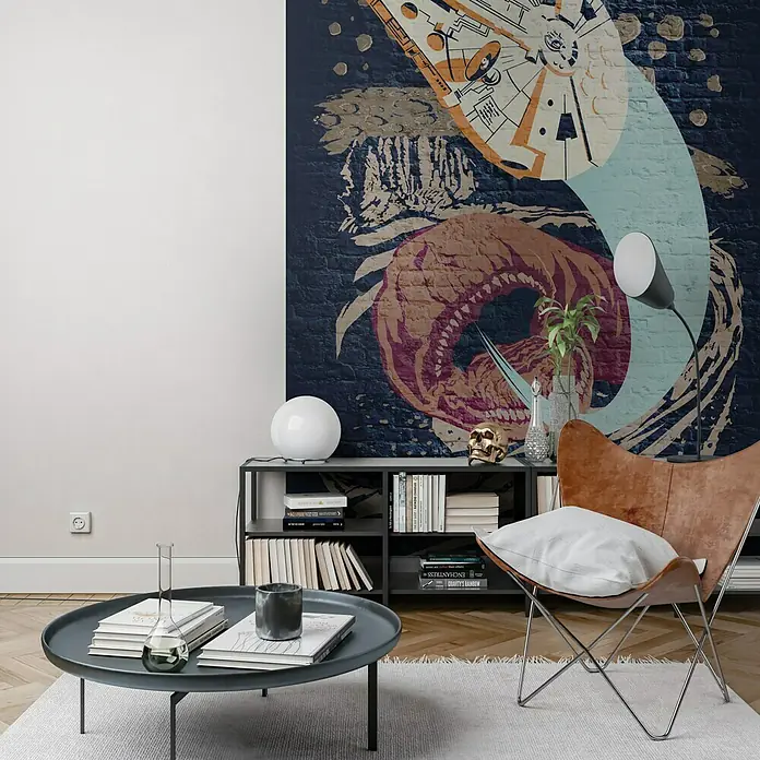 Komar Star Wars Fototapete Concrete Asteroid Worm - 4 -tlg., B x H: 200 x 280 cm, Vlies - Stimmungsaufnahme