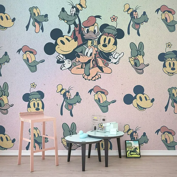 Komar Disney Edition 4 Fototapete Mickey Fab5 - 6 -tlg., B x H: 300 x 280 cm, Vlies - Stimmungsaufnahme