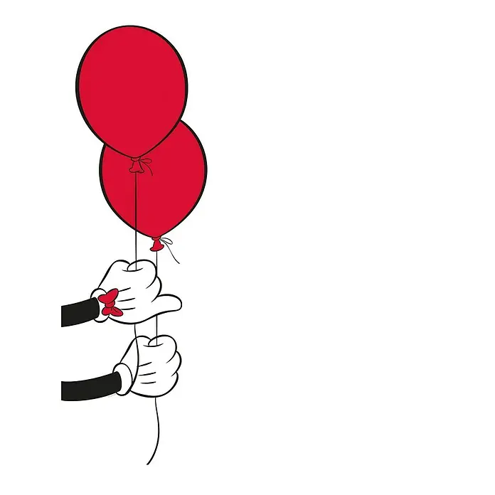 Komar Disney Edition 4 Poster Mickey Mouse Balloon - Disney, B x H: 50 x 70 cm - Vorderansicht