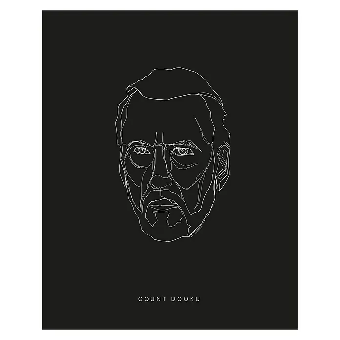 Komar Star Wars Poster Lines Dark Side Dooku - Disney, B x H: 30 x 40 cm - Vorderansicht