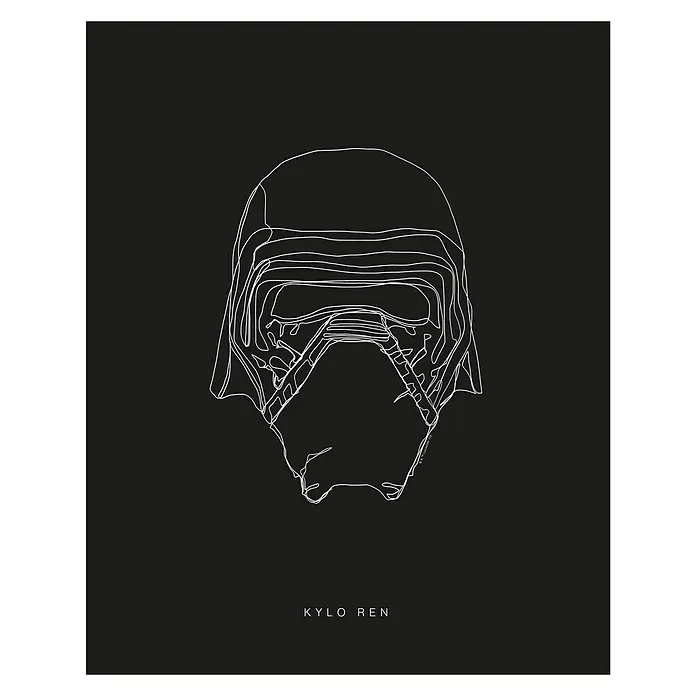 Komar Star Wars Poster Lines Dark Side Kylo Ren - Disney, B x H: 30 x 40 cm - Vorderansicht