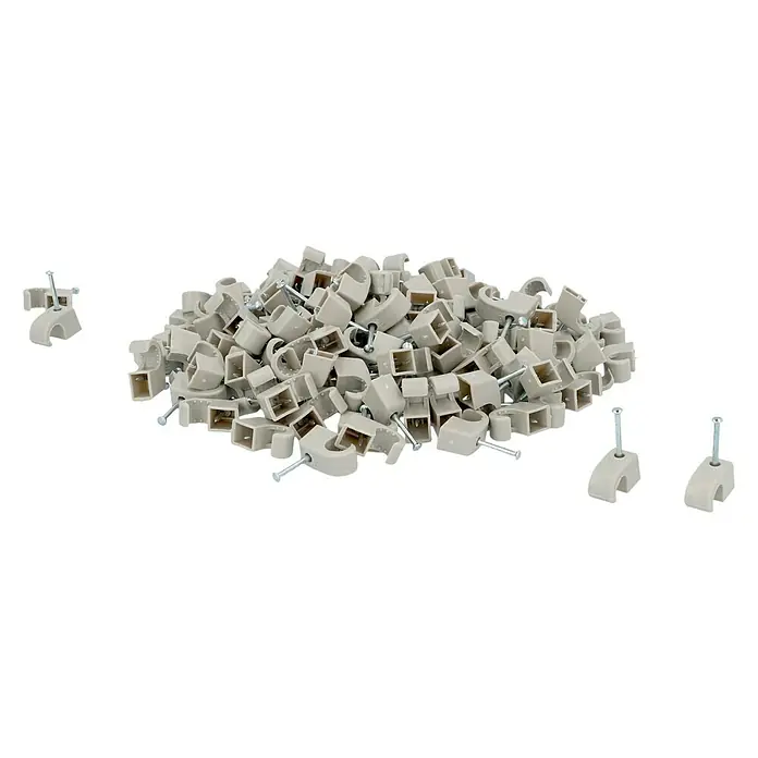 BAUHAUS Grapa para cable - 10 - 14 mm, 30 mm, 150 ud., Gris