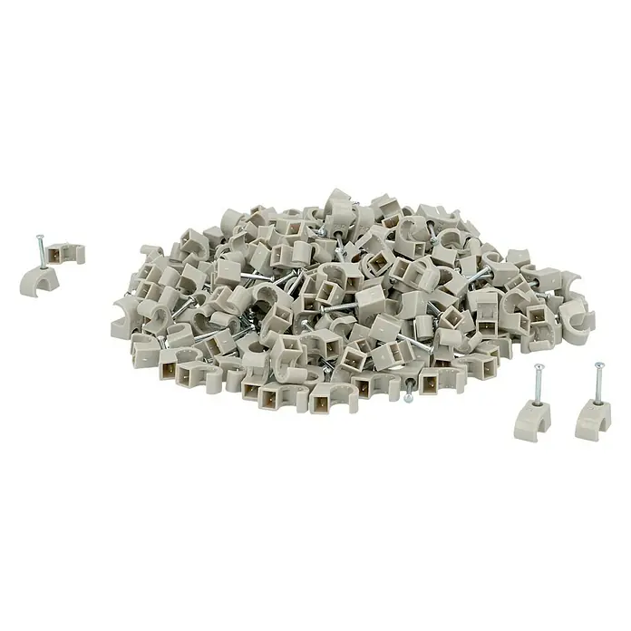 BAUHAUS Grapa para cable - 7 - 12 mm, 25 mm, 250 ud., Gris