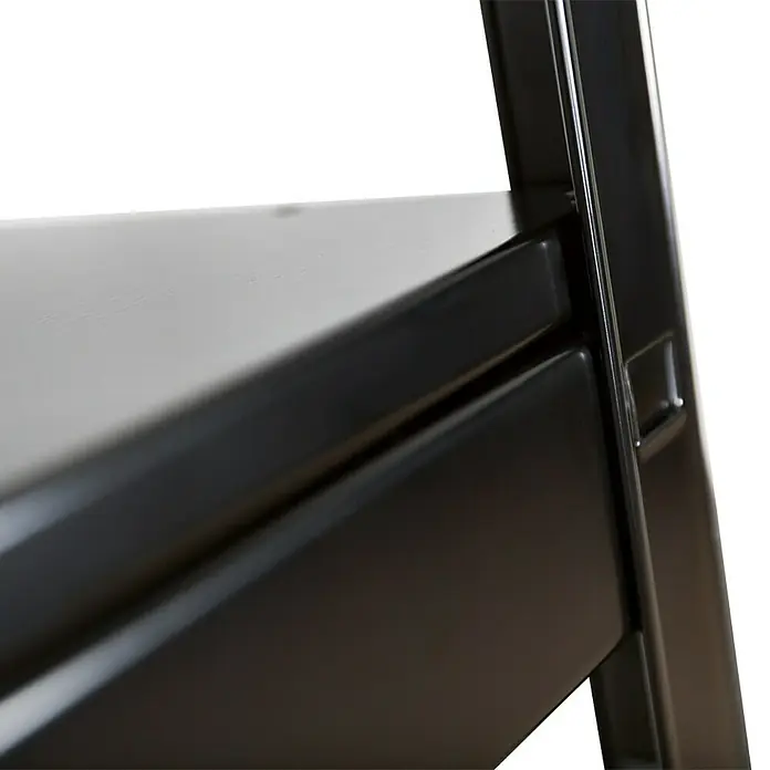 Metall-Schwerlastregal - L x B x H: 40 x 100 x 93 cm, Traglast: 100 kg/Boden, Anzahl Böden: 2 Stk., Graphitschwarz