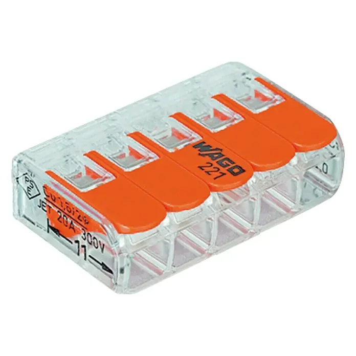 Wago Hebelklemme Compact - Anzahl Leiter: 5 Stk., 0,14 - 4 mm², 10 Stk.