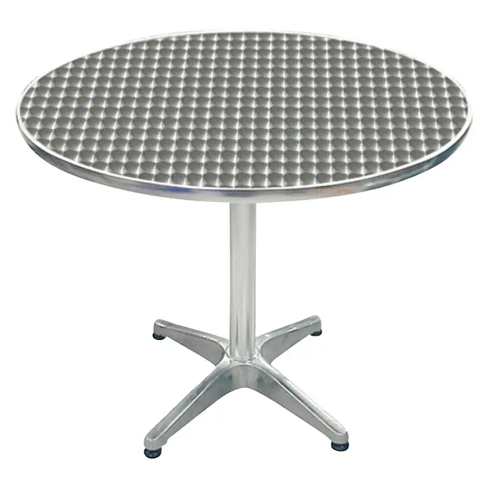 Balkontisch rund - Ø x H: 60 x 70 cm, Edelstahl, Aluminium