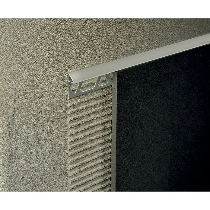 Fliesenprofil - Aluminium, Silber, L x H: 2,7 m x 10 mm