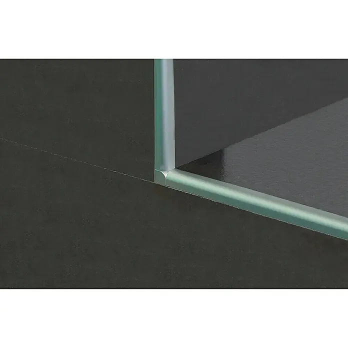 Viertelkreis-Profil - Aluminium, Silber, L x H: 2,7 m x 0,8 cm