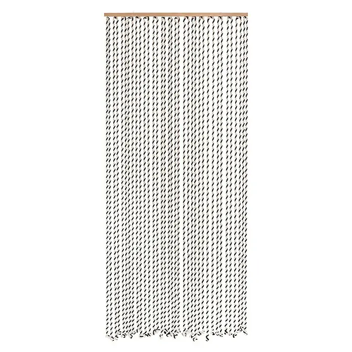 Conacord Fadenvorhang Seil - Beige/Schwarz, 90 x 200 cm, 100 % Baumwolle - Vorderansicht