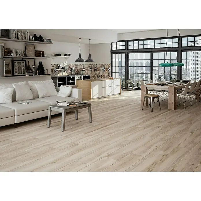 Pavimento porcelánico Atelier Antislip - 23,3 x 120 cm, Taupe