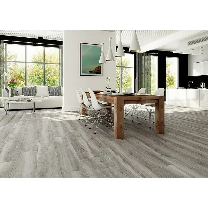 BHS Showroom Pavimento porcelánico Atelier Antislip - 23,3 x 120 cm, Gris