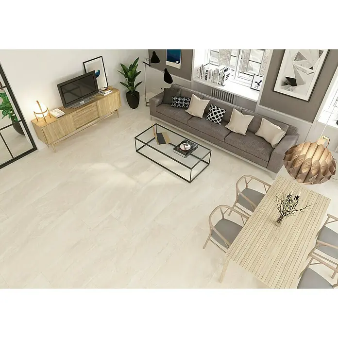 Pavimento porcelánico Kenia - 60 x 120 cm, Marfil