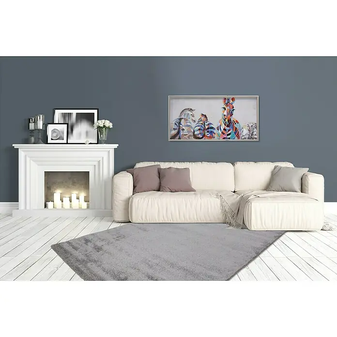 Kurzflorteppich Softtouch - Silber, 150 x 80 cm, 100 % Polypropylen (Flor) - Stimmungsaufnahme