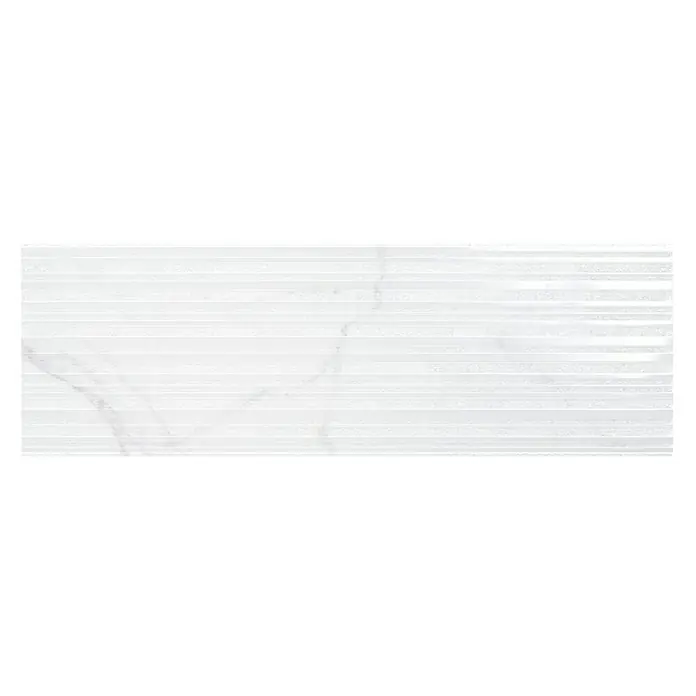 Revestimiento cerámico Palatina Nazca - 30 x 90 cm, Blanco Carrara, Rectificado, Marmolado