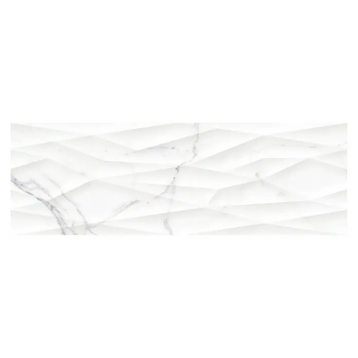 Revestimiento cerámico Palatina Decor Giga - 30 x 90 cm, Blanco Carrara, Rectificado, Brillante