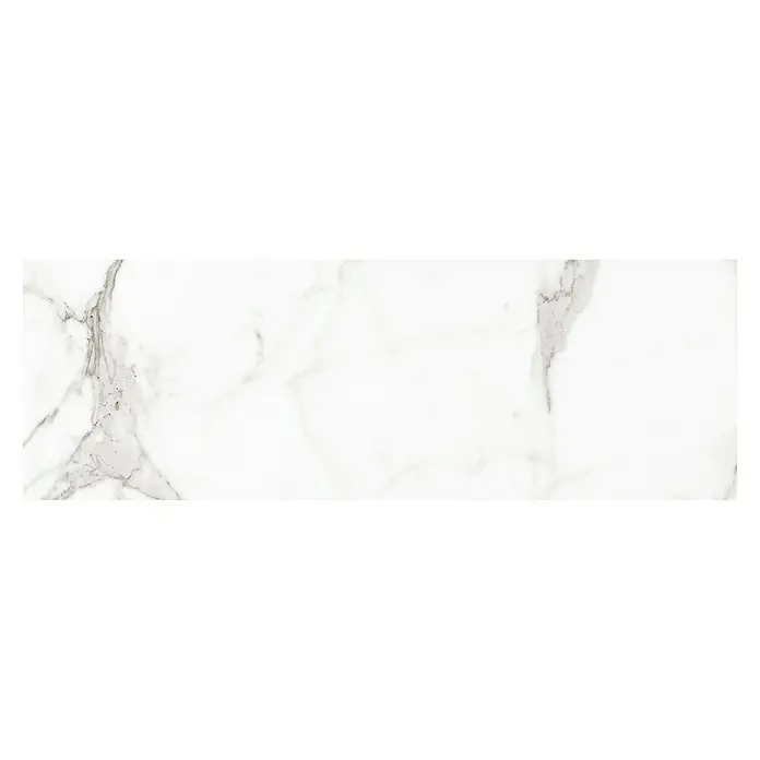 BHS Showroom Revestimiento cerámico Palatina Mate - 30 x 90 cm, Blanco Carrara, Rectificado, Marmolado