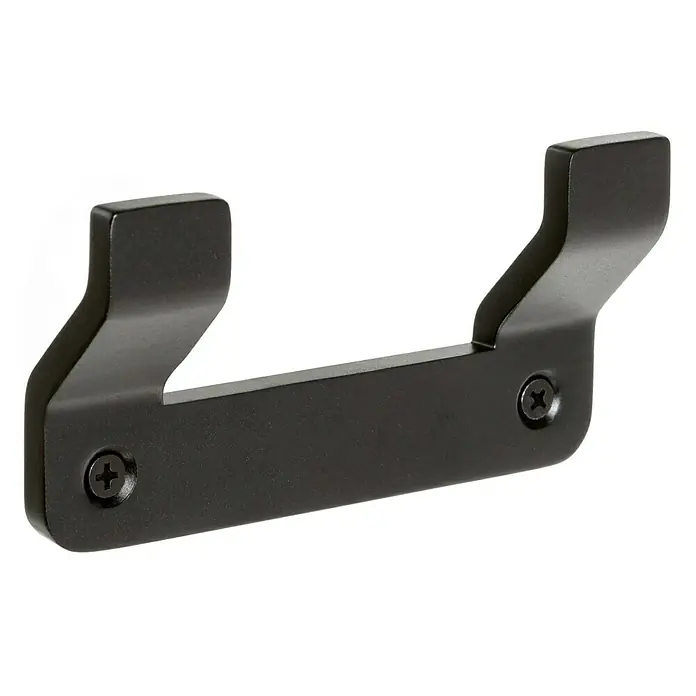 Tatay Onyx Colgador de baño doble - L x An x Al: 2,2 x 10 x 5,3 cm, Número de ganchos: 2 ud., Negro