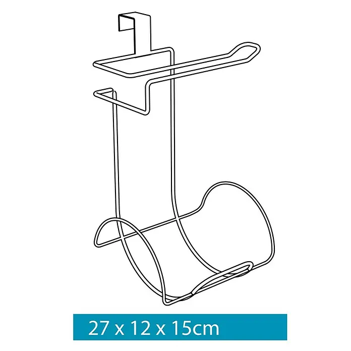 Portarrollos papel higiénico para colgar - 2 pisos, Cromo
