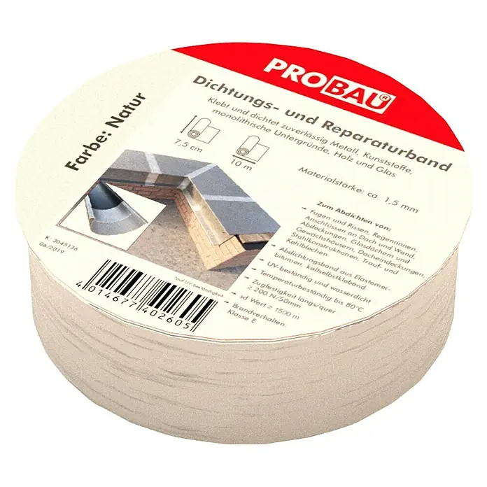 Bitumen- & Reparaturband - Alu-Blank, 10 m x 7,5 cm, Selbstklebend - Detailaufnahme