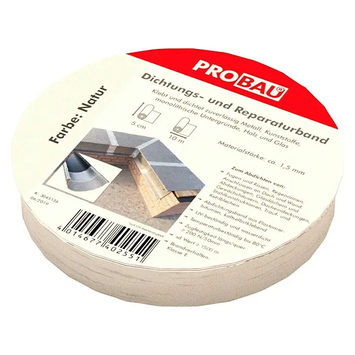 Bitumen- & Reparaturband - Alu-Blank, 10 m x 5 cm, Selbstklebend - Detailaufnahme