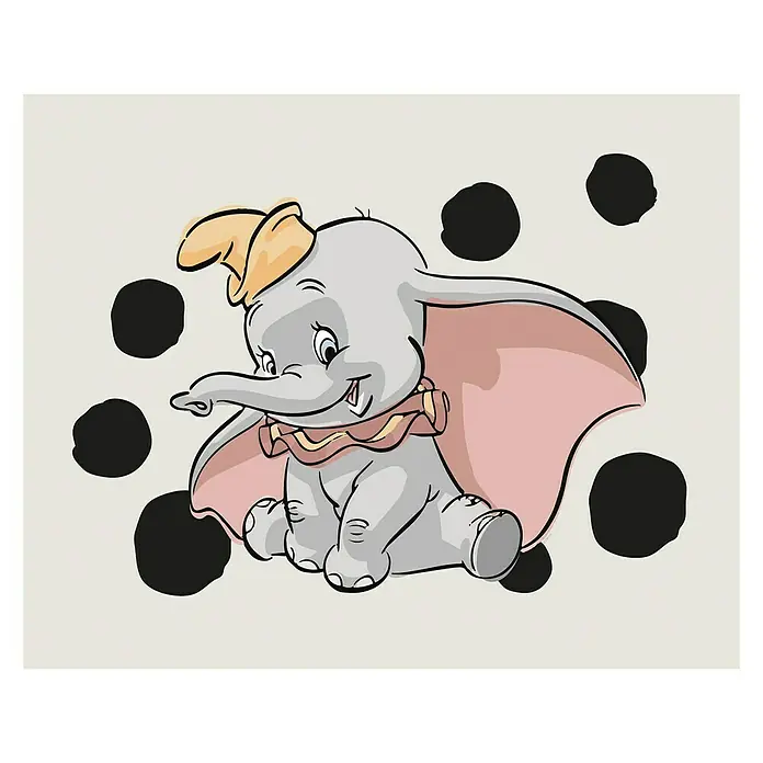Komar Disney Edition 4 Poster Dumbo Dots Landscape - Disney, B x H: 70 x 50 cm - Vorderansicht