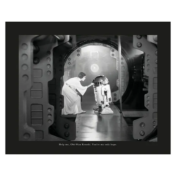 Komar Star Wars Poster Leia R2D2 Quote - Disney, B x H: 40 x 30 cm - Vorderansicht