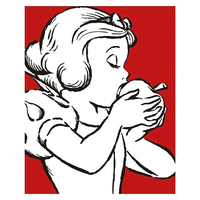 Komar Disney Edition 4 Poster Snow White Apple Bite Red - Disney, B x H: 30 x 40 cm - Vorderansicht