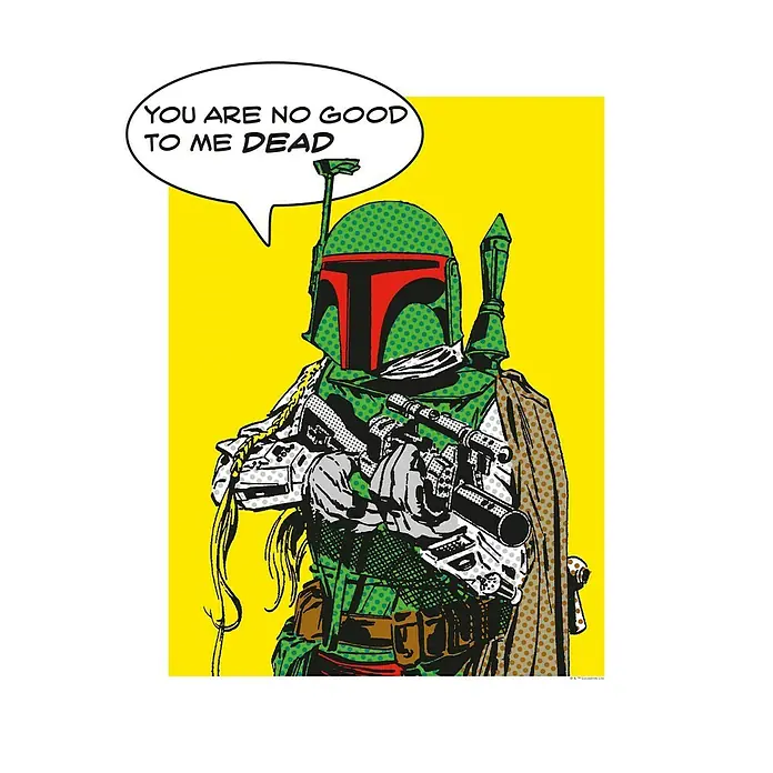 Komar Star Wars Poster Comic Quote Boba Fett - Disney, B x H: 30 x 40 cm - Vorderansicht
