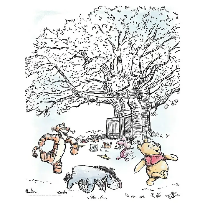 Komar Disney Edition 4 Poster Winnie Pooh Playground - Disney, B x H: 40 x 50 cm - Vorderansicht