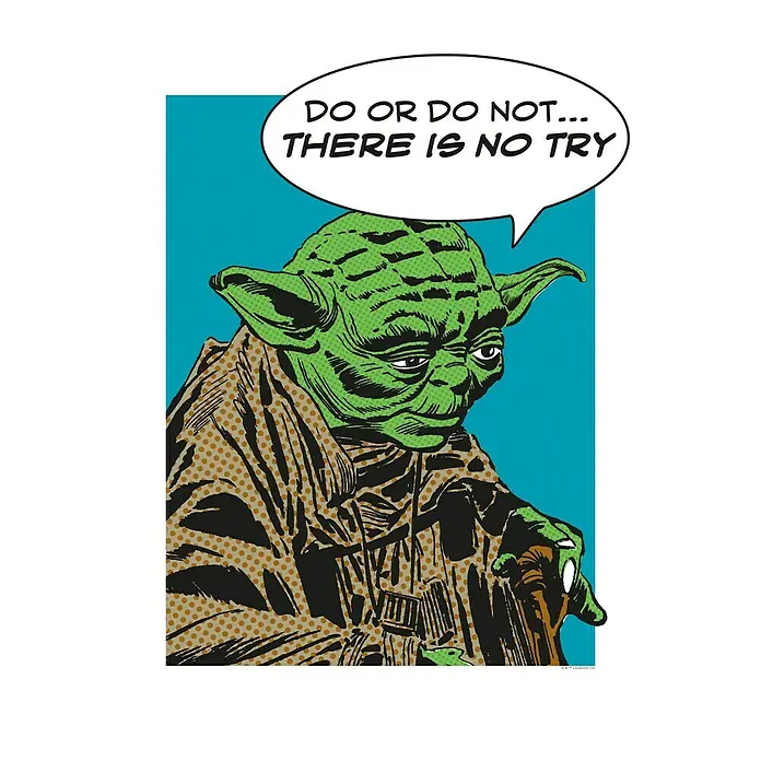 Komar Star Wars Poster Comic Quote Yoda - Disney, B x H: 30 x 40 cm - Vorderansicht