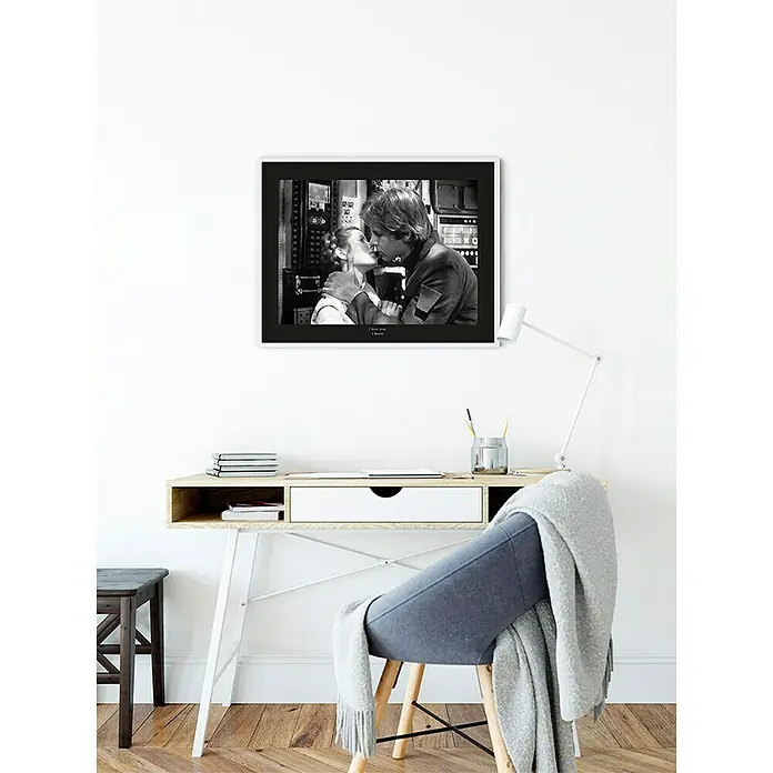 Komar Star Wars Poster Leia Han Kiss Quote - Disney, B x H: 50 x 40 cm - Stimmungsaufnahme