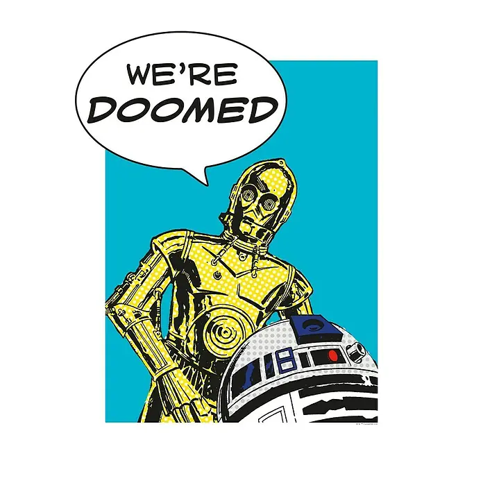 Komar Star Wars Poster Comic Quote Droids - Disney, B x H: 40 x 50 cm - Vorderansicht