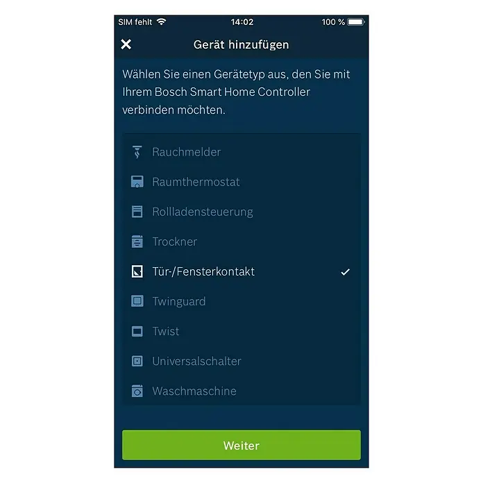 Bosch Smart Home Funk-Fensterkontakt - Batteriebetrieben, Reichweite Funk: > 100 m (Freifeld)