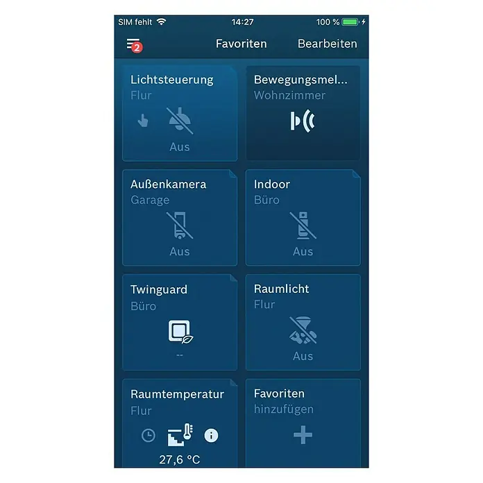Bosch Smart Home Bewegungsmelder - Smarte Steuerung: Bosch Smart Home App, Reichweite Funk: 50 m (Freifeld)