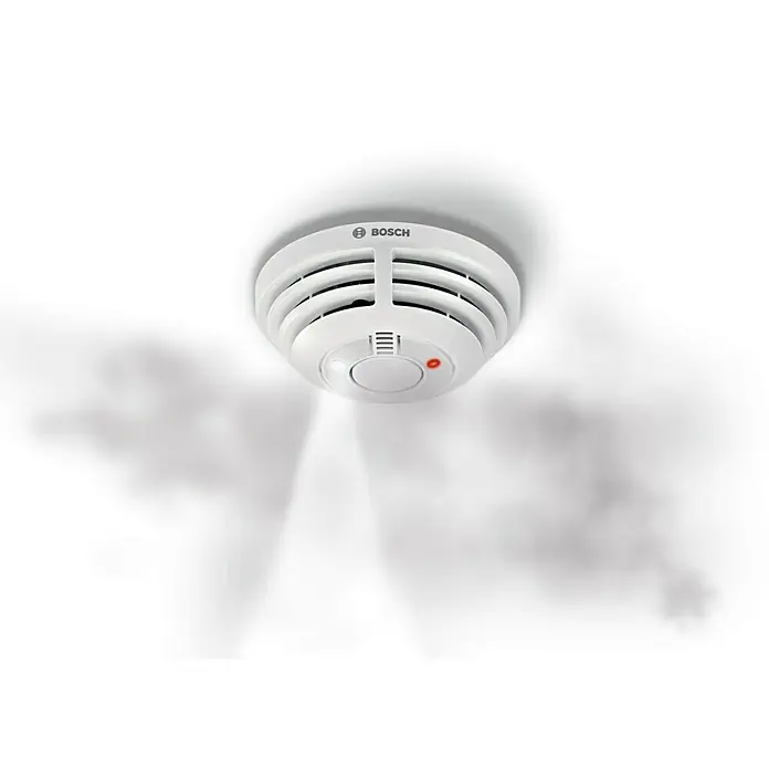 Bosch Smart Home Rauchwarnmelder - Smarte Steuerung: Bosch Smart Home App, Reichweite Funk: > 100 m (Freifeld) - Anwendungsbeispiel
