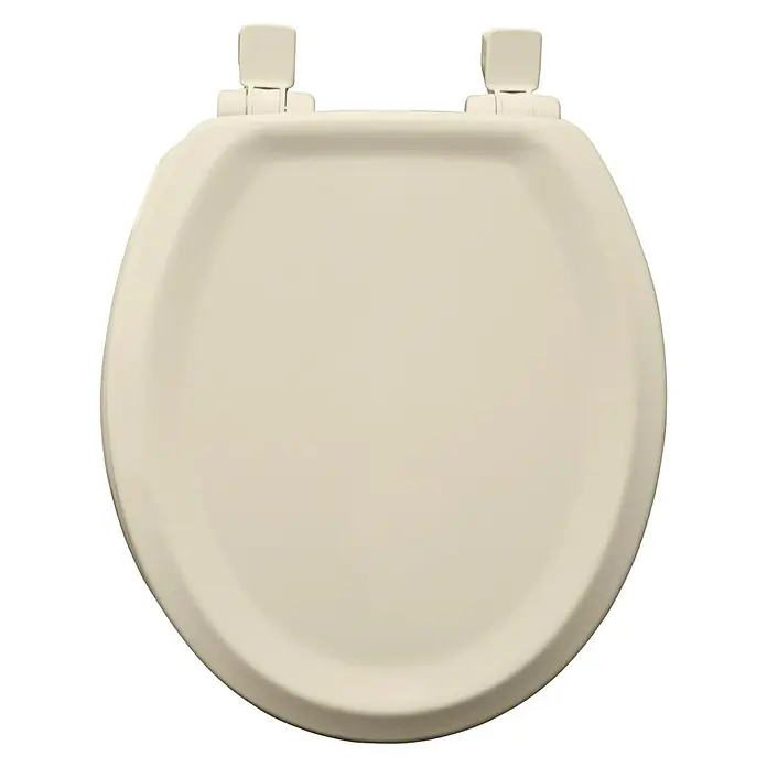 Poseidon WC-Sitz Seattle - Mit Absenkautomatik, Holz, Abnehmbar, Beige/Weiß - Vorderansicht