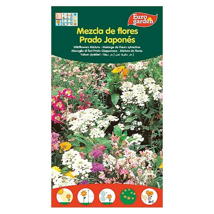 Euro Garden Semillas de flores Mezcla de Flores Prado Japonés - Época de floración: Junio