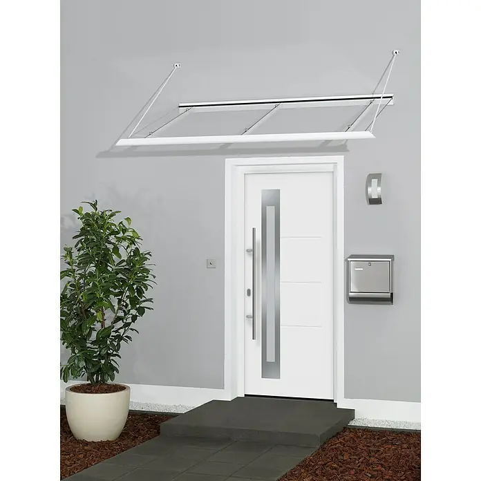 Hörmann EcoStar Haustür ISOPRO - 110 x 210 cm, DIN Anschlag: Links, Verkehrsweiß - Stimmungsaufnahme